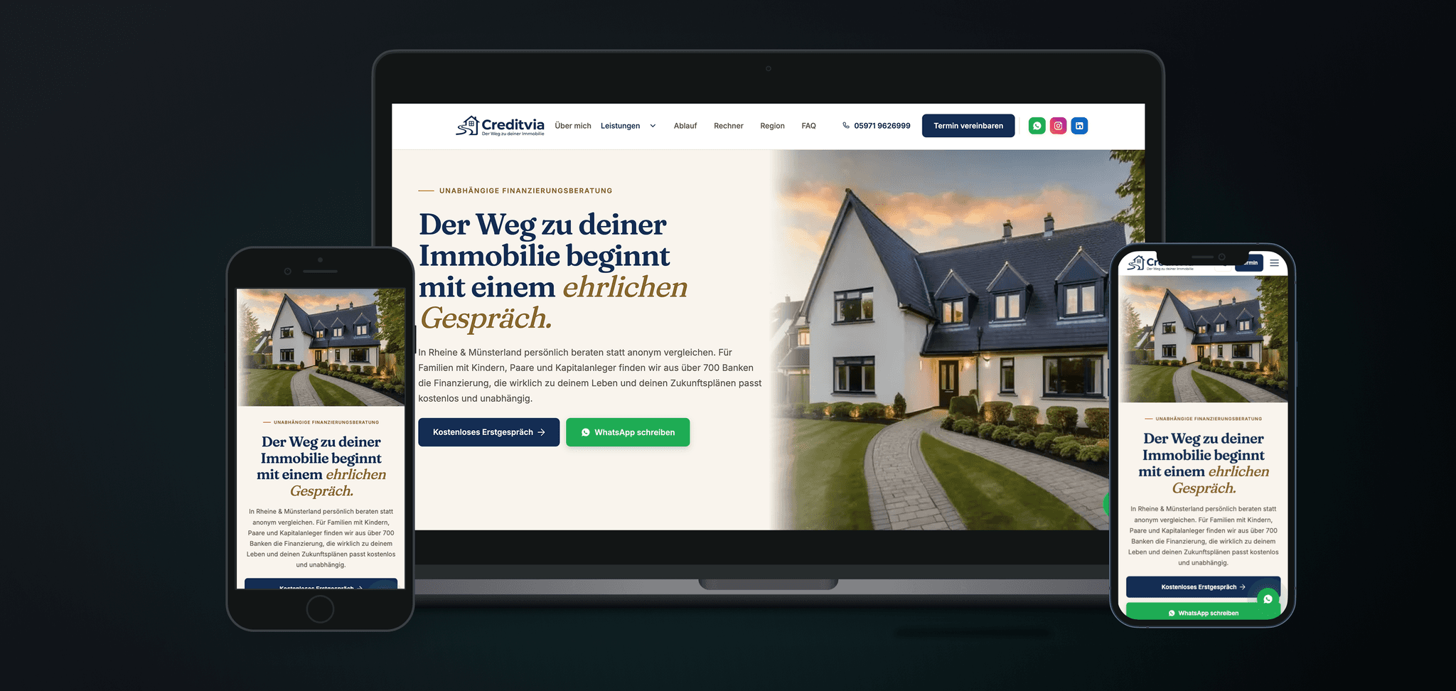 Creditvia – Website & DSGVO-Buchungs-Workspace