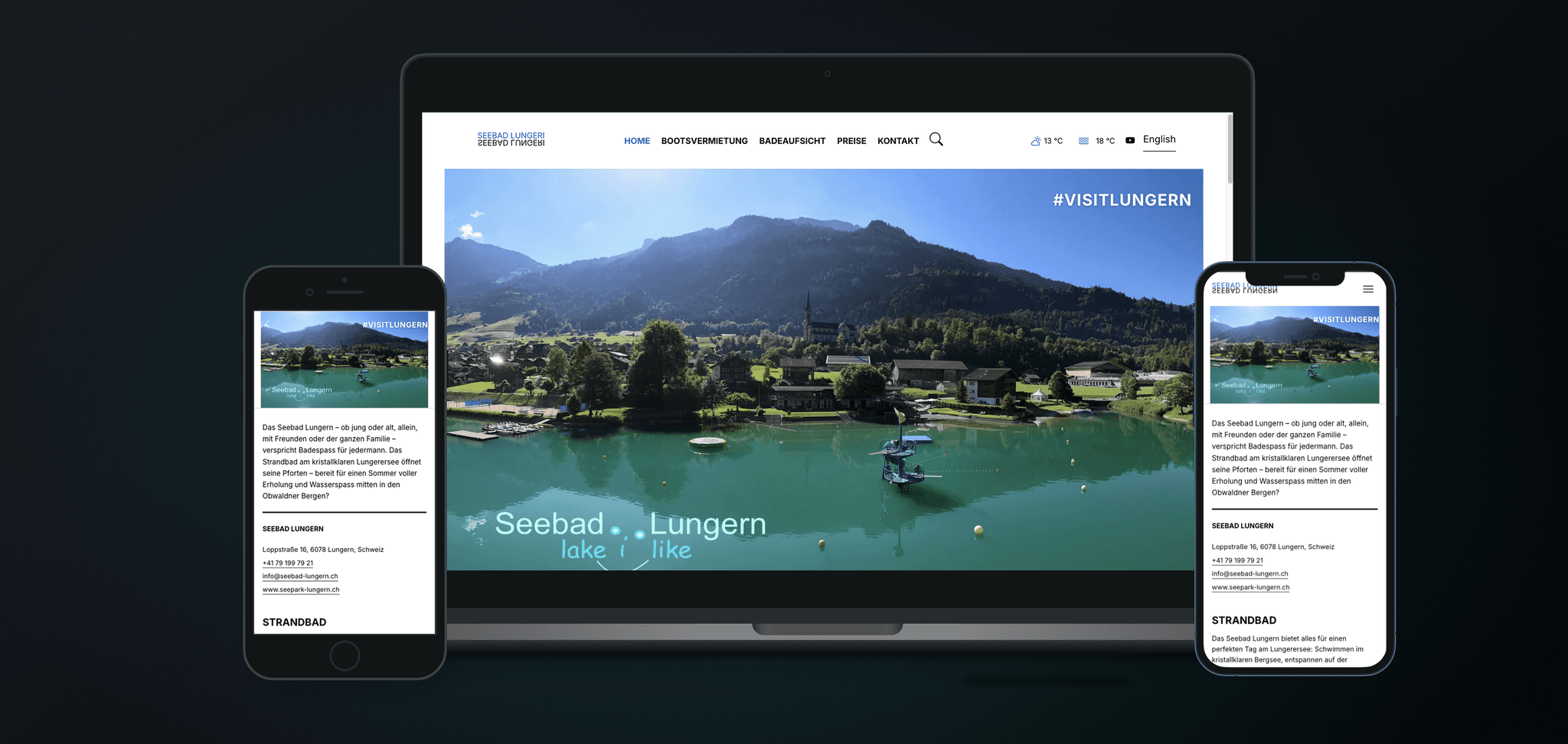 Seebad Lungern – WordPress-Theme & Ticket-Plugin